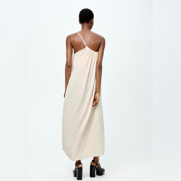 NWT ZARA ASYMMETRIC MIDI DRESS SIZE LARGE. SO CUTE! - Picture 3 of 8